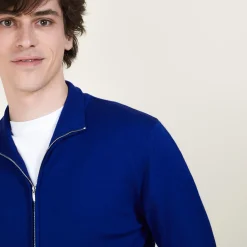 Maison Montagut Gilet Zippe En Laine Merinos - Bastian><noscript><img width=