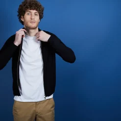 Maison Montagut Gilet Zippe En Laine Merinos - Bastian><noscript><img width=