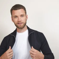 Maison Montagut Gilet Zippe En Laine Merinos - Bastian><noscript><img width=