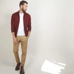 Maison Montagut Gilet Zippe En Laine Merinos - Bastian><noscript><img width=