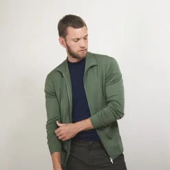 Maison Montagut Gilet Zippe En Laine Merinos - Bastian><noscript><img width=