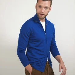 Maison Montagut Gilet Zippe En Laine Merinos - Bastian><noscript><img width=