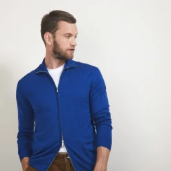 Maison Montagut Gilet Zippe En Laine Merinos - Bastian><noscript><img width=