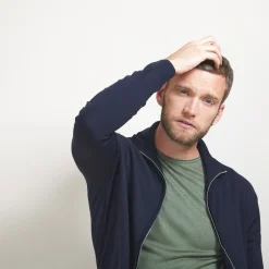 Maison Montagut Gilet Zippe En Laine Merinos - Bastian><noscript><img width=