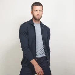 Maison Montagut Gilet Zippe En Laine Merinos - Bastian><noscript><img width=