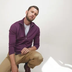 Maison Montagut Gilet Zippe En Laine Merinos - Bastian><noscript><img width=