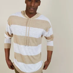 Maison Montagut Hoodie Bicolore En Lin Flamme - Philip>Homme Pulls