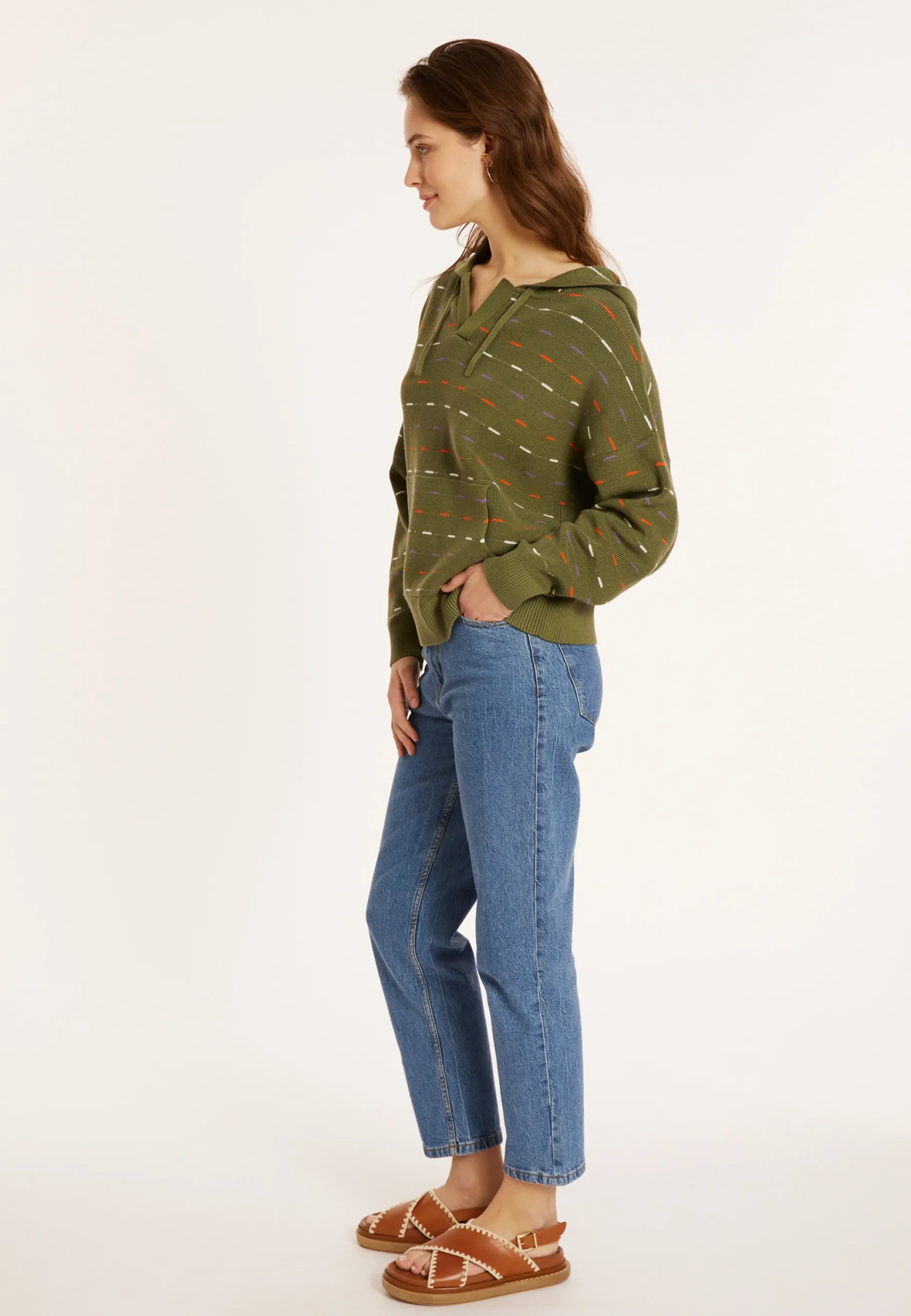 Maison Montagut Hoodie En Coton Bio Col Tunisien - Melanie>Femme Pulls