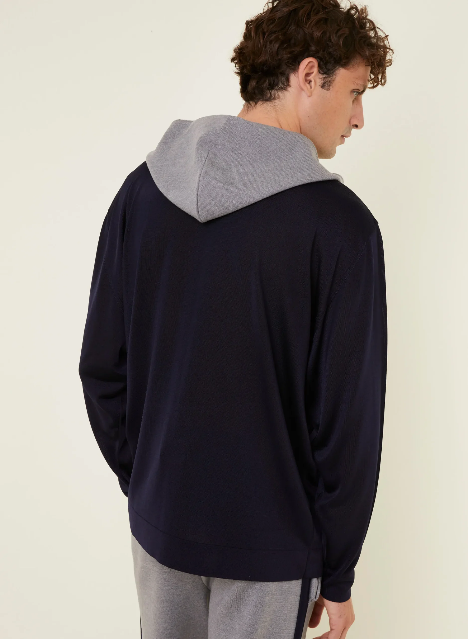 Maison Montagut Hoodie Fil Lumiere Et Merinos - Flavien>Homme Fil Lumiere Pour Lui