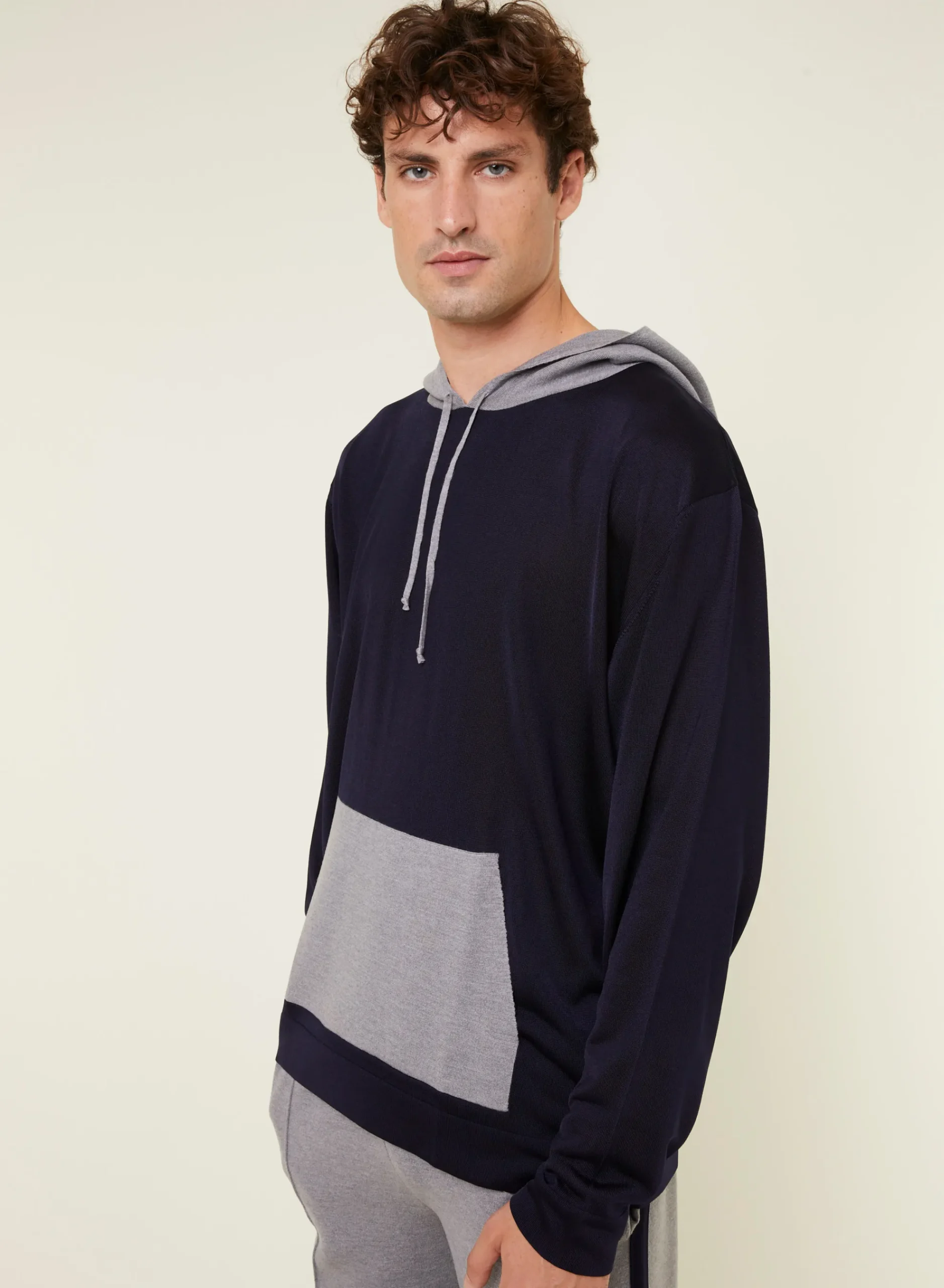 Maison Montagut Hoodie Fil Lumiere Et Merinos - Flavien>Homme Fil Lumiere Pour Lui