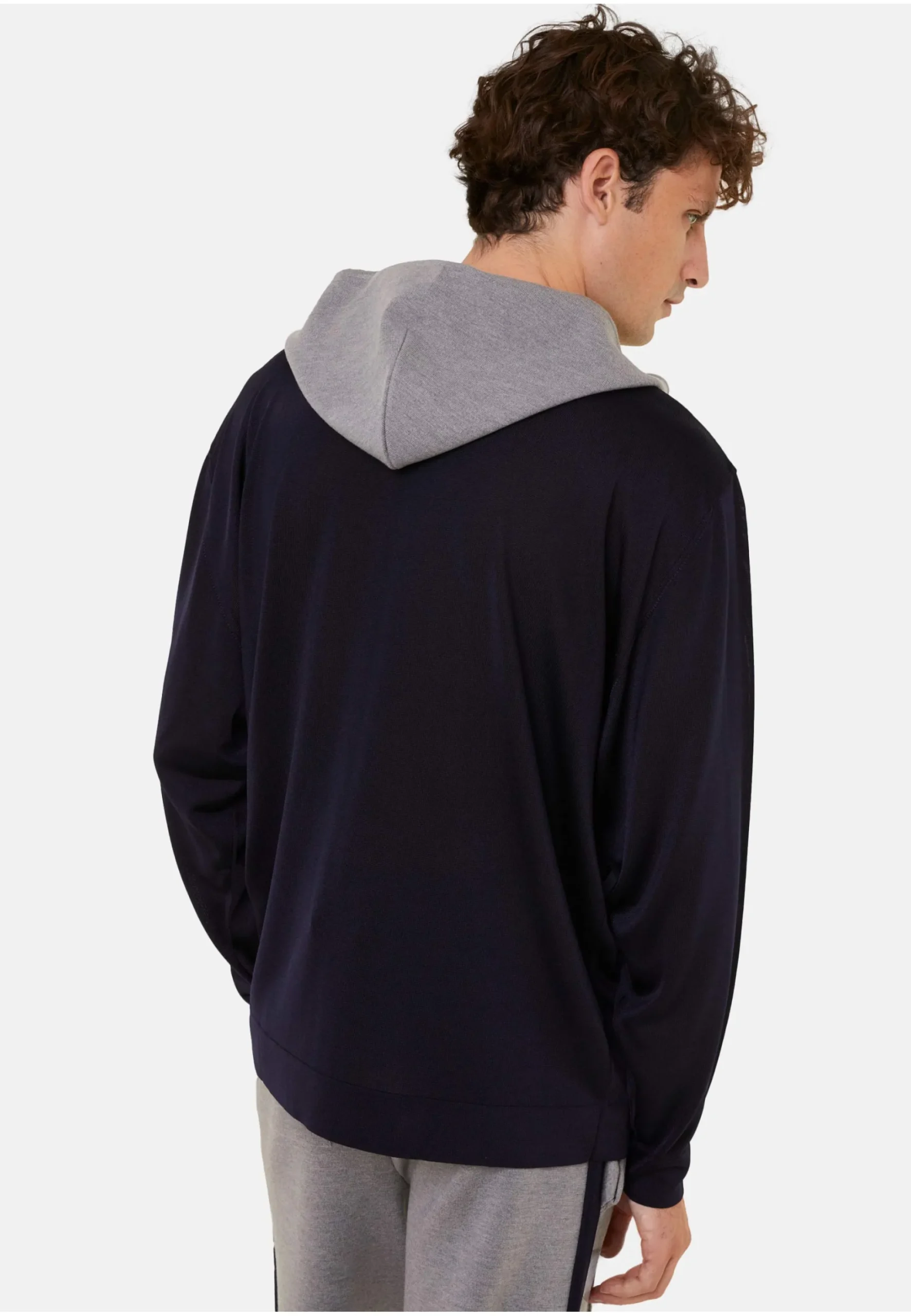 Maison Montagut Hoodie Fil Lumiere Et Merinos - Flavien>Homme Fil Lumiere Pour Lui