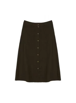 Maison Montagut Jupe Longue A Boutons En Lin - Tourya><noscript><img width=