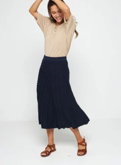 Maison Montagut Jupe Longue En Coton Bio - Sixtine><noscript><img width=