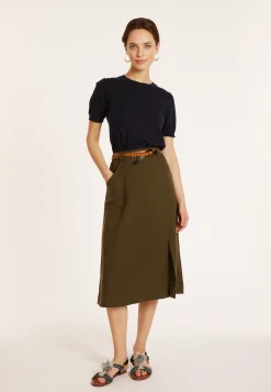 Maison Montagut Jupe Longue En Lin A Poches - Valentine>Femme Jupes