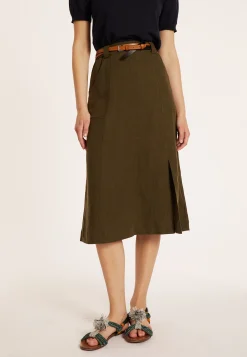 Maison Montagut Jupe Longue En Lin A Poches - Valentine><noscript><img width=