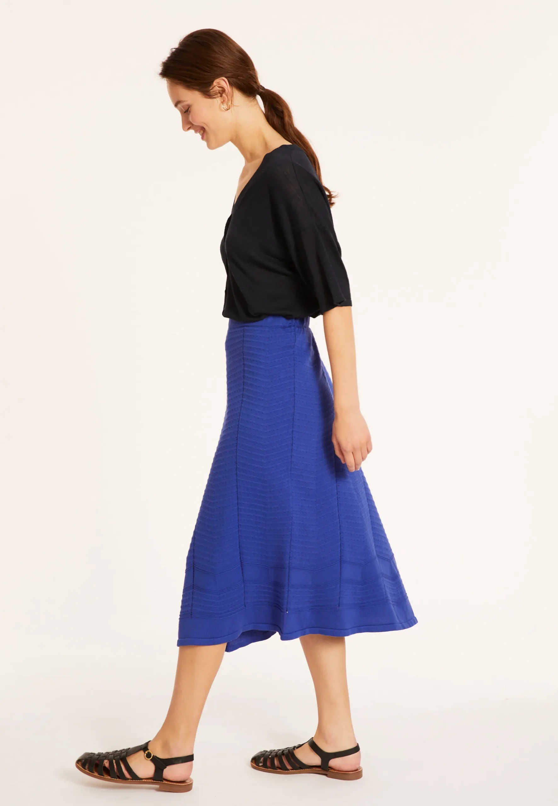 Maison Montagut Jupe Longue Evasee En Coton - Meredith>Femme Jupes