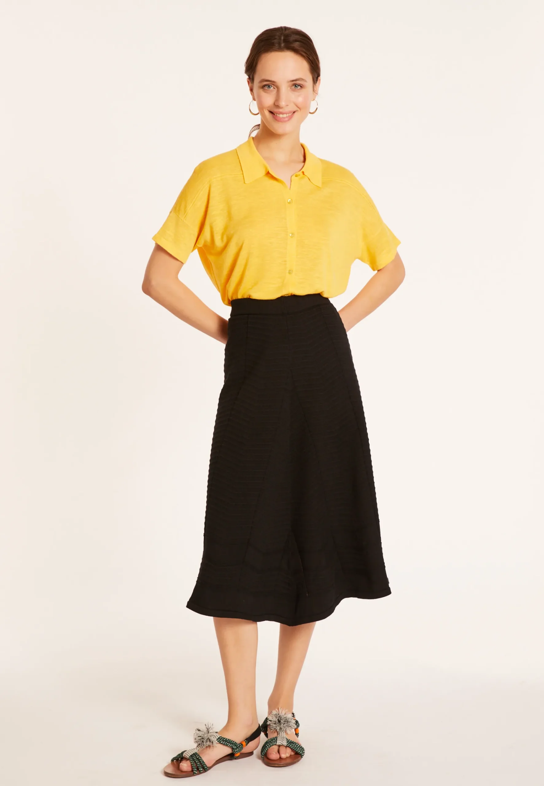 Maison Montagut Jupe Longue Evasee En Coton - Meredith>Femme Jupes