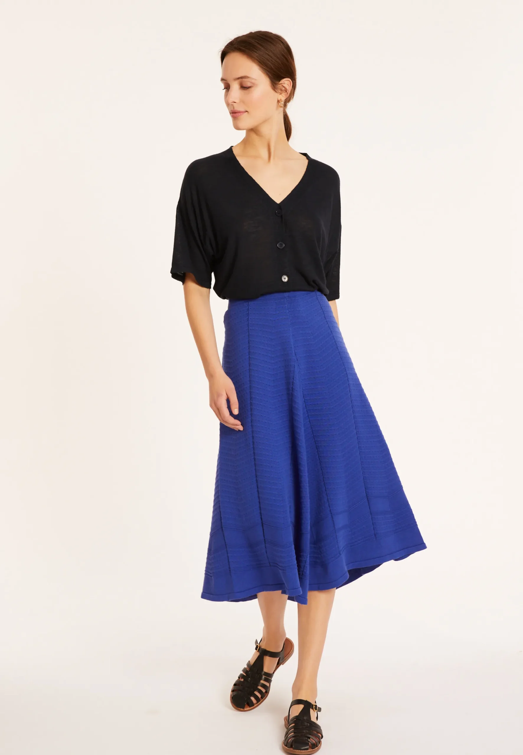 Maison Montagut Jupe Longue Evasee En Coton - Meredith>Femme Jupes