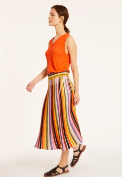 Maison Montagut Jupe Plissee En Coton Bio - Merle><noscript><img width=