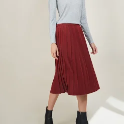 Maison Montagut Jupe Plissee En Laine - Faustina><noscript><img width=