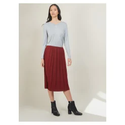 Maison Montagut Jupe Plissee En Laine - Faustina><noscript><img width=