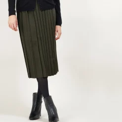 Maison Montagut Jupe Plissee En Laine - Faustina><noscript><img width=