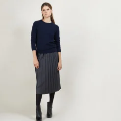 Maison Montagut Jupe Plissee En Laine - Faustina><noscript><img width=