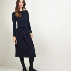 Maison Montagut Jupe Plissee En Laine - Faustina><noscript><img width=