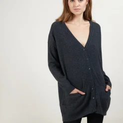 Maison Montagut Long Cardigan A Poches En Cachemire - Blush><noscript><img width=