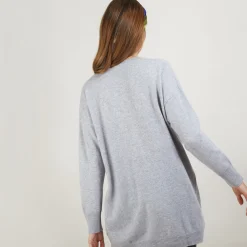 Maison Montagut Long Cardigan A Poches En Cachemire - Blush><noscript><img width=