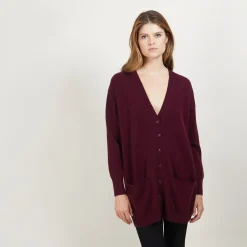 Maison Montagut Long Cardigan A Poches En Cachemire - Blush><noscript><img width=