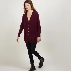 Maison Montagut Long Cardigan A Poches En Cachemire - Blush><noscript><img width=