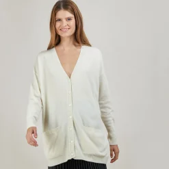 Maison Montagut Long Cardigan A Poches En Cachemire - Blush><noscript><img width=
