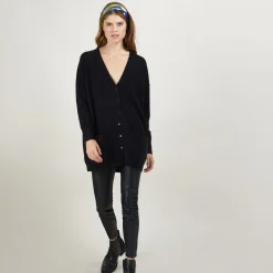 Maison Montagut Long Cardigan A Poches En Cachemire - Blush><noscript><img width=