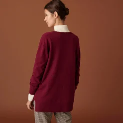 Maison Montagut Long Cardigan Col V En Cachemire A Fentes Et Poches - Aden><noscript><img width=