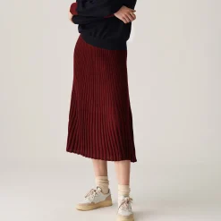 Maison Montagut Longue Jupe Fluide En Laine Merinos - Caeline><noscript><img width=