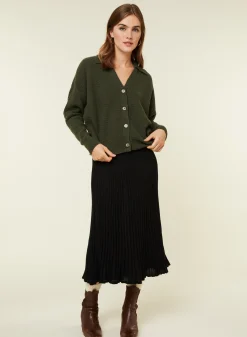 Maison Montagut Longue Jupe Fluide En Laine Merinos - Caeline><noscript><img width=