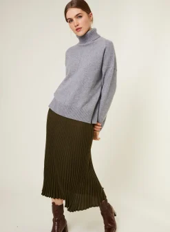 Maison Montagut Longue Jupe Fluide En Laine Merinos - Caeline><noscript><img width=