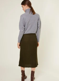 Maison Montagut Longue Jupe Fluide En Laine Merinos - Caeline><noscript><img width=