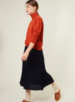 Maison Montagut Longue Jupe Fluide En Laine Merinos - Caeline><noscript><img width=