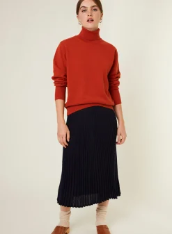 Maison Montagut Longue Jupe Fluide En Laine Merinos - Caeline><noscript><img width=