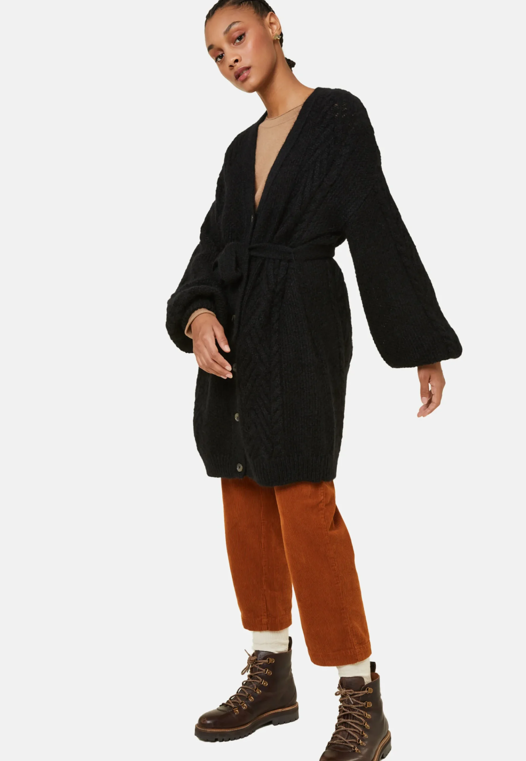 Maison Montagut Manteau Boutonne En Mohair Manches Ballon - Galilee>Femme Vestes Et Gilets