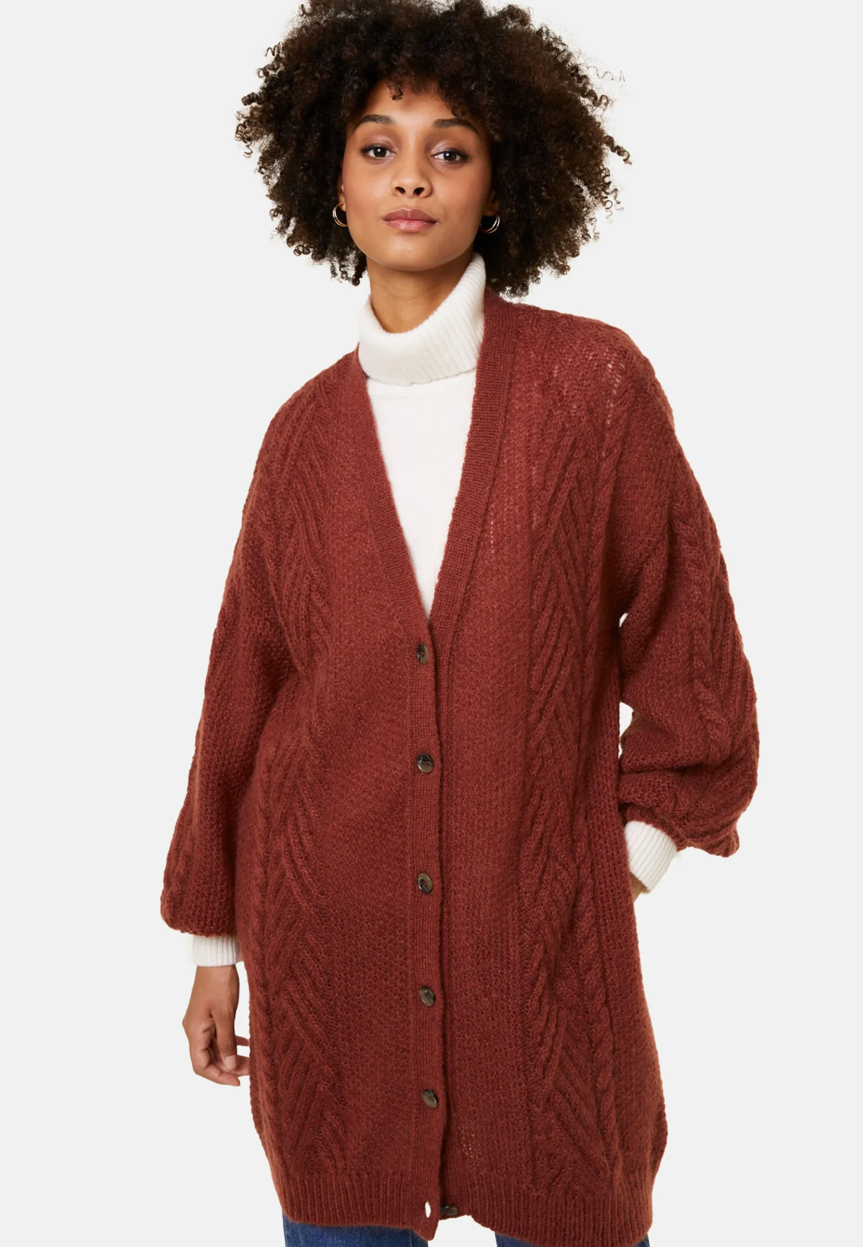 Maison Montagut Manteau Boutonne En Mohair Manches Ballon - Galilee>Femme Vestes Et Gilets