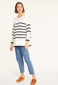 Maison Montagut Mariniere Oversize En Coton Bio - Mevo><noscript><img width=
