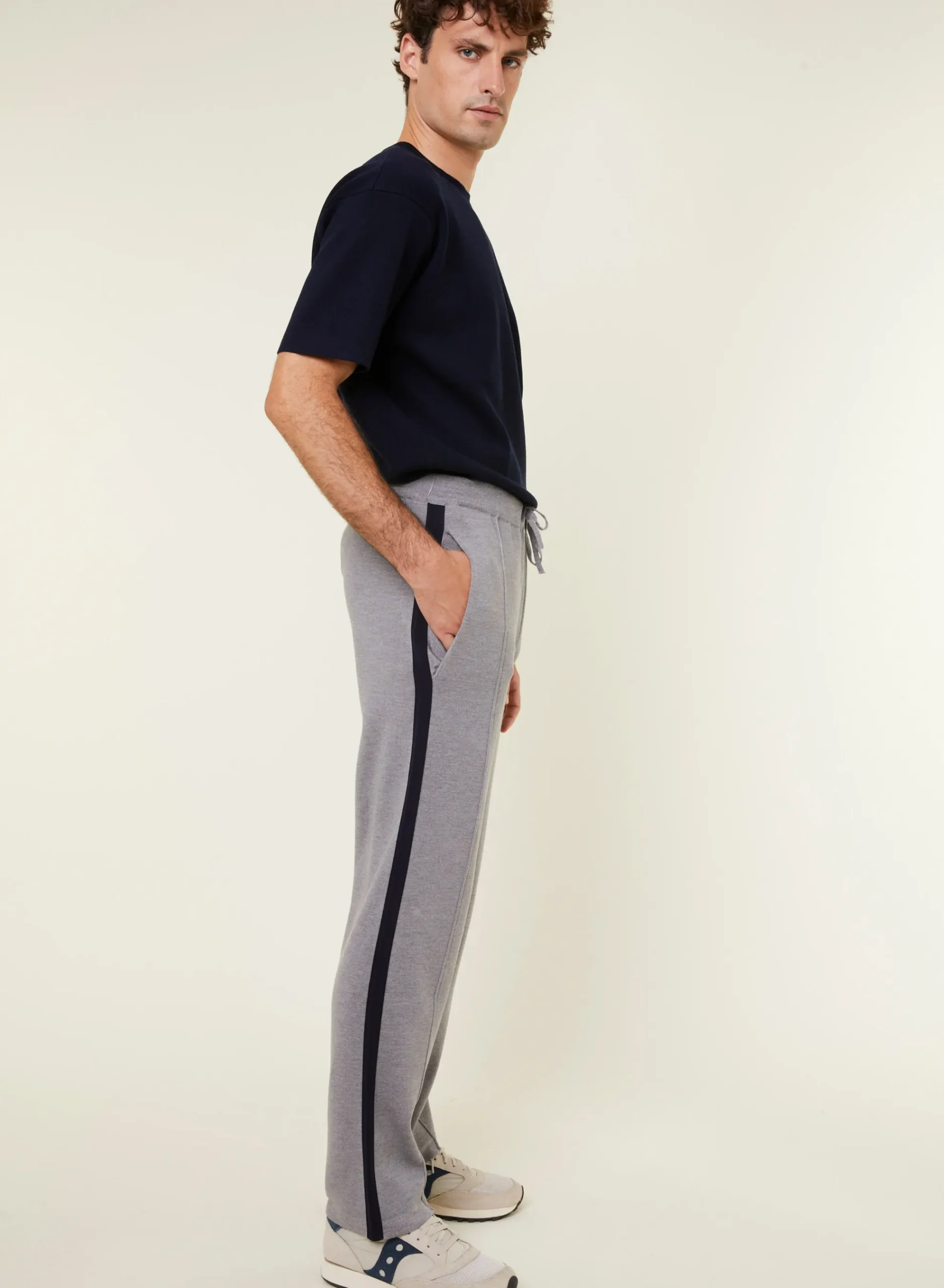 Maison Montagut Pantalon A Poches En Laine Merinos Et Fil Lumiere - Franck>Homme Shorts Et Pantalons