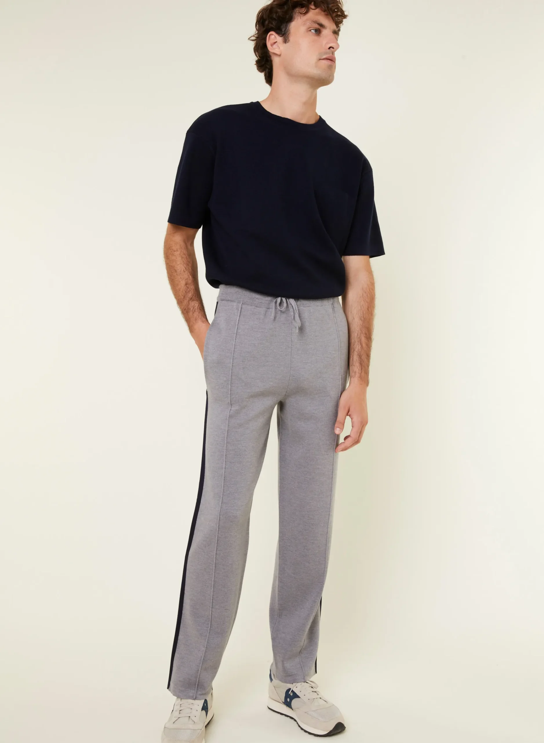 Maison Montagut Pantalon A Poches En Laine Merinos Et Fil Lumiere - Franck>Homme Shorts Et Pantalons