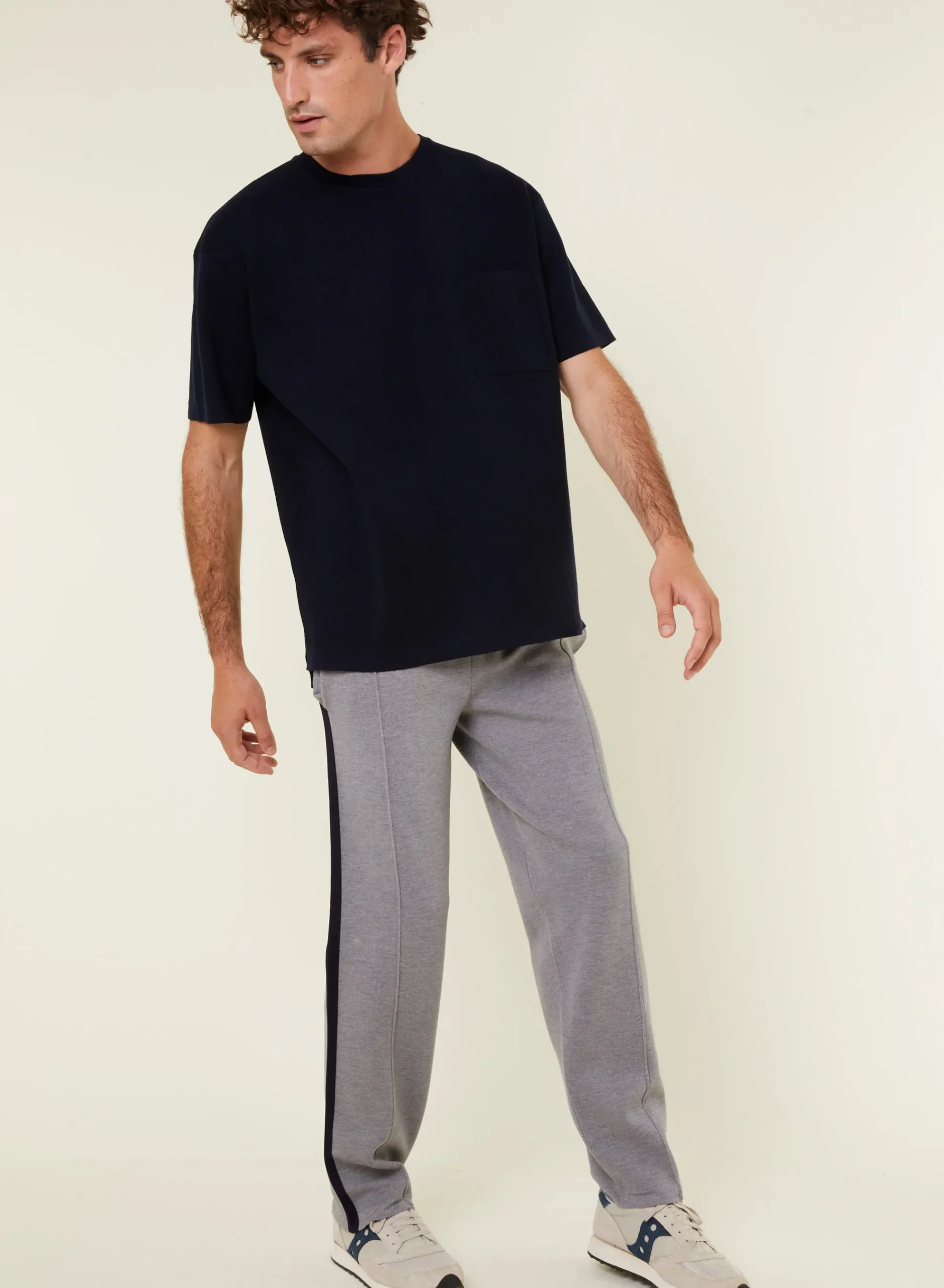 Maison Montagut Pantalon A Poches En Laine Merinos Et Fil Lumiere - Franck>Homme Shorts Et Pantalons
