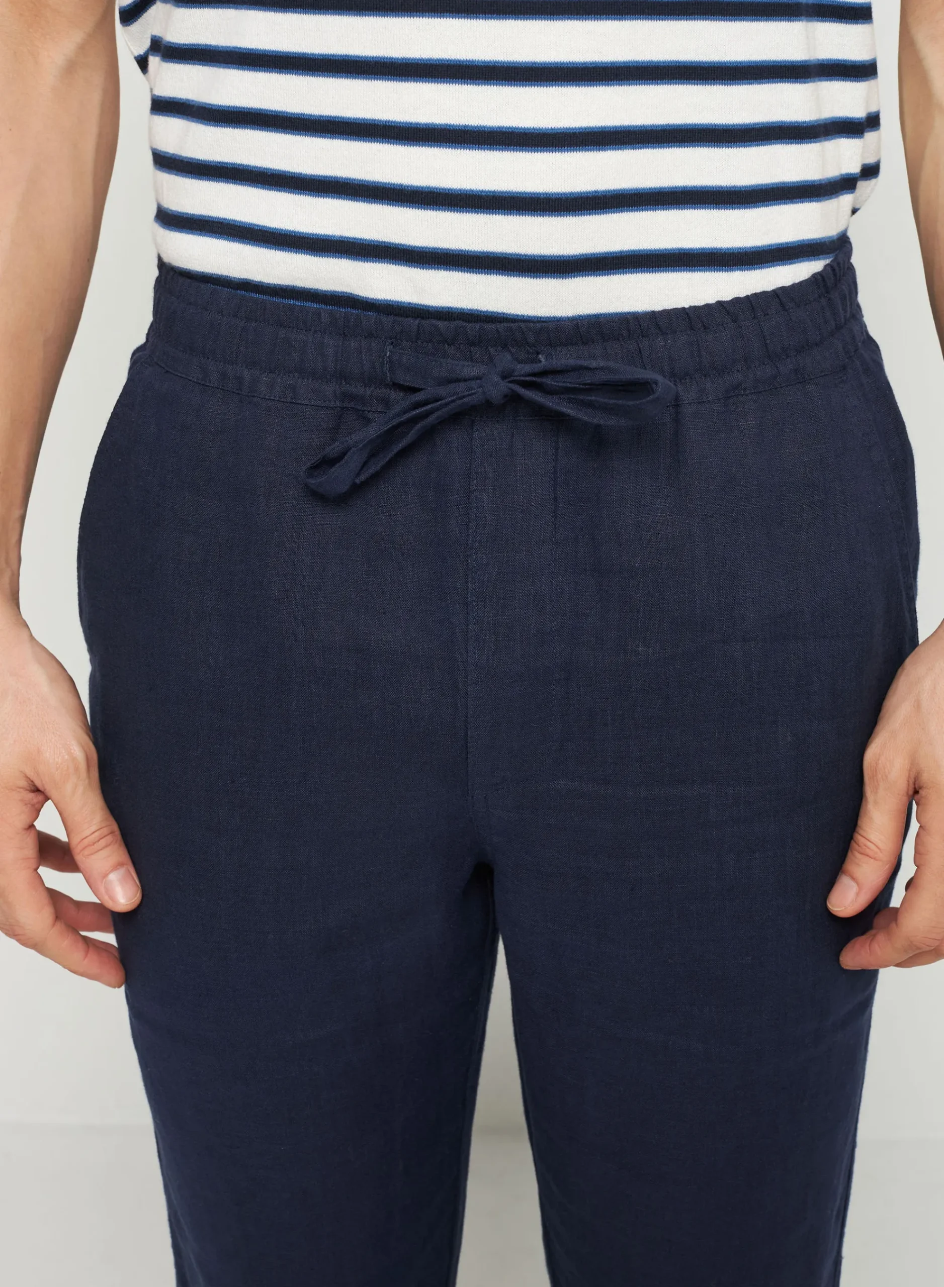 Maison Montagut Pantalon Casual En Lin - Rolland>Homme Shorts Et Pantalons