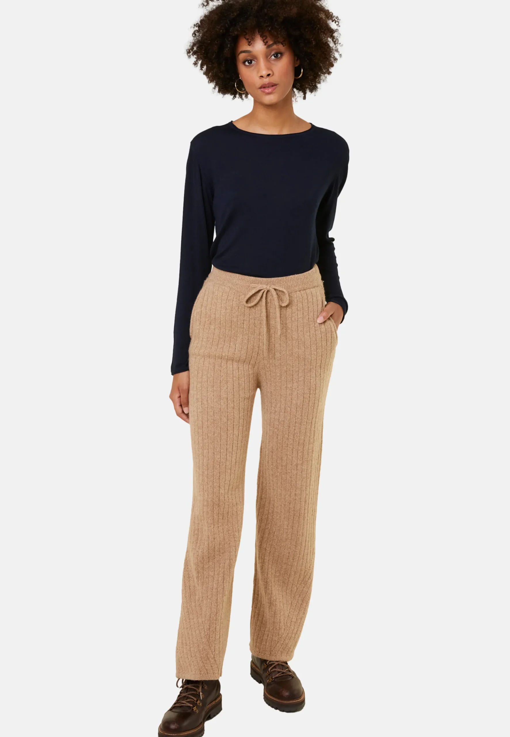 Maison Montagut Pantalon Fluide En Laine Et Cachemire - Galya>Femme Pantalons