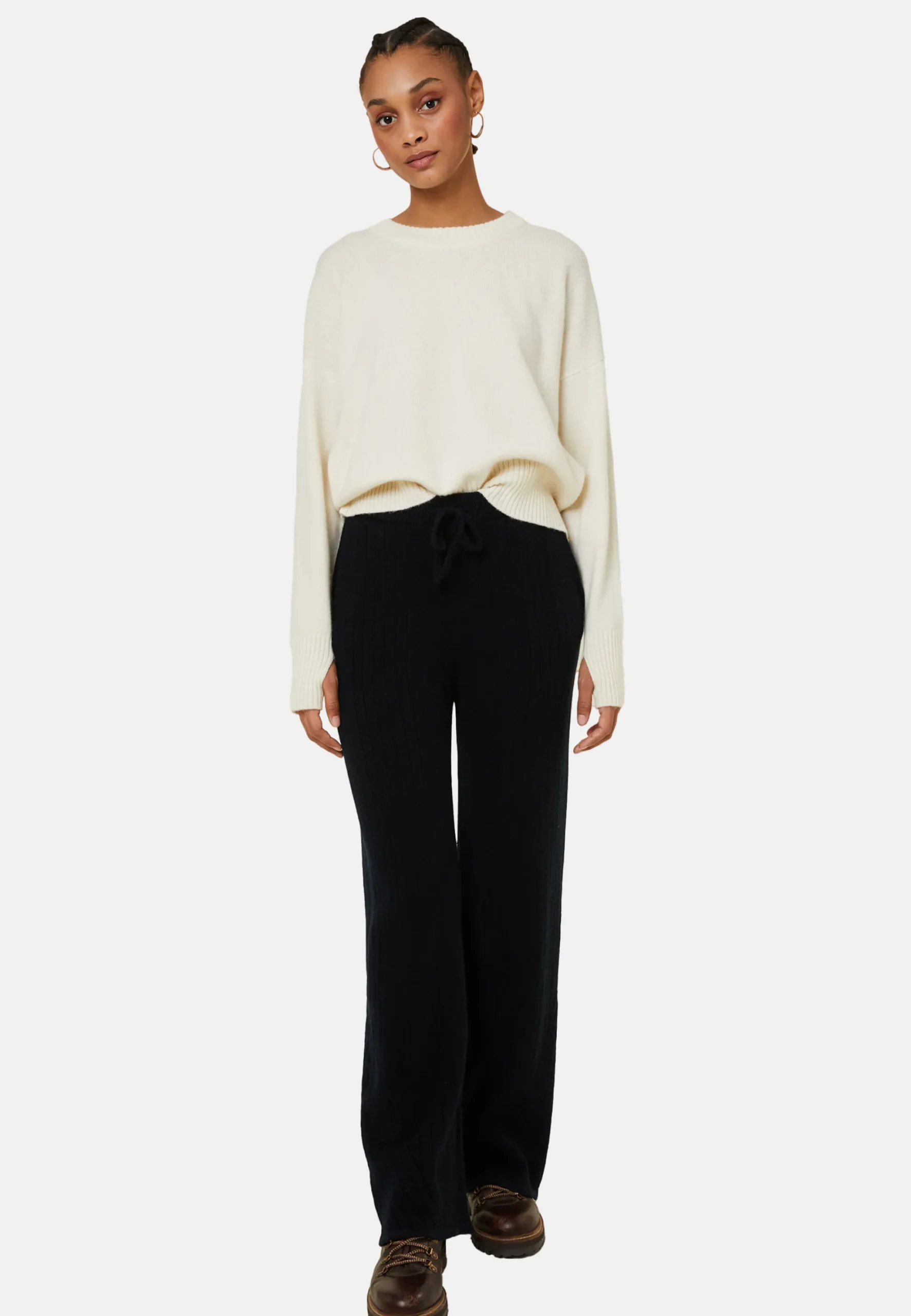 Maison Montagut Pantalon Fluide En Laine Et Cachemire - Galya>Femme Pantalons